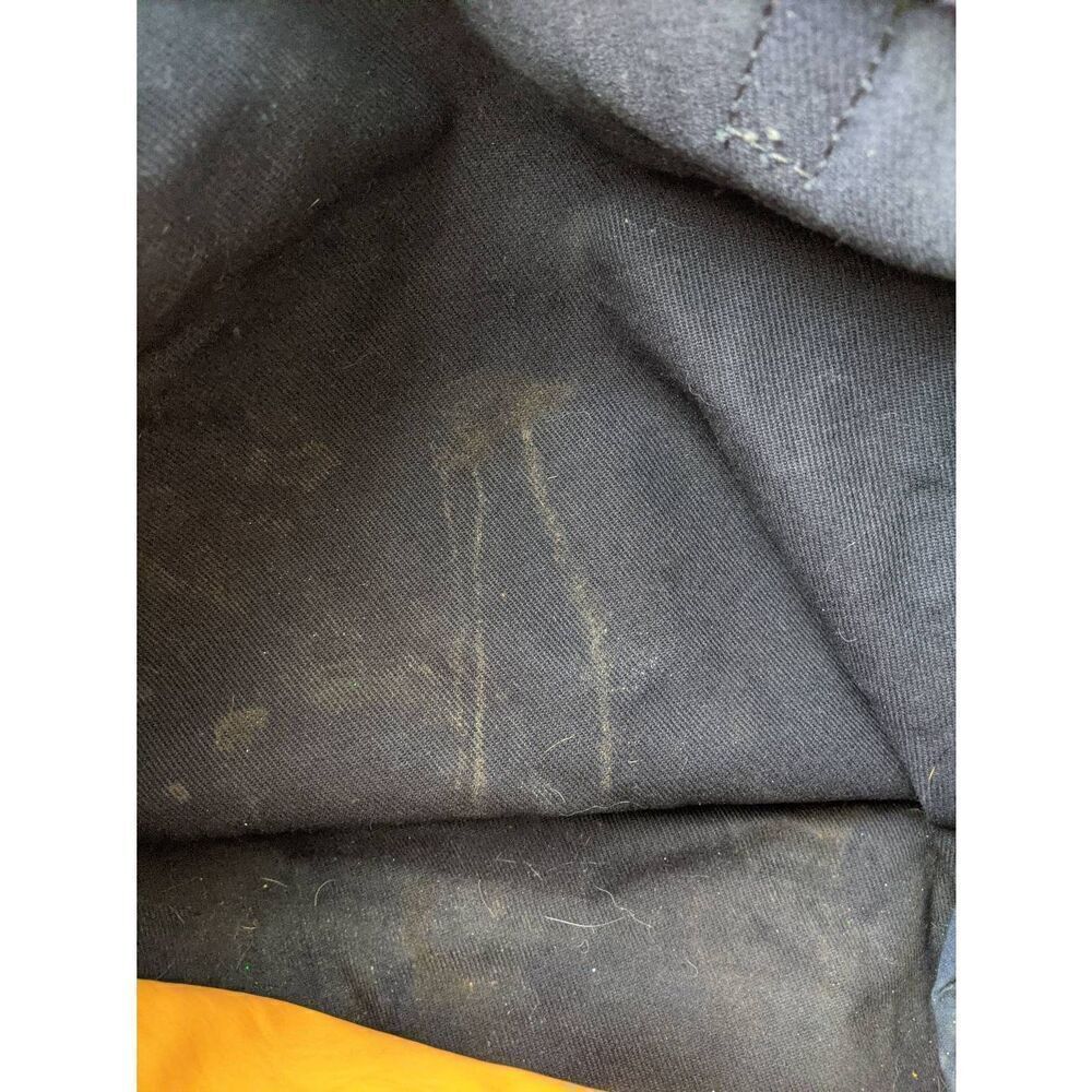 Filson Vintage Two Tone Tote Bag Canvas Green Navy w Pockets **Distressed Stains - Picture 7 of 16